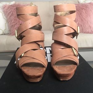 Rachel Roy brown strapped heels